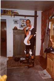 Aufnahme in der Wohnung nach dem Skaten im Münchner Süden