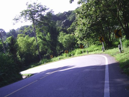 Rückblick - stetig kurvig hinauf ...