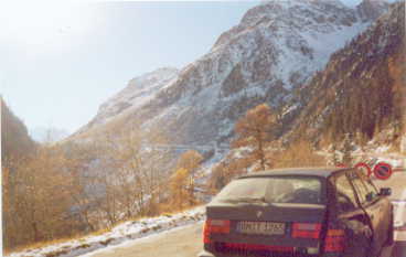 Zum Stausee war gesperrt, aber für eine Pause super geeignet