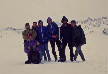 Der Abstieg nach dem üblichem Schneesturm.